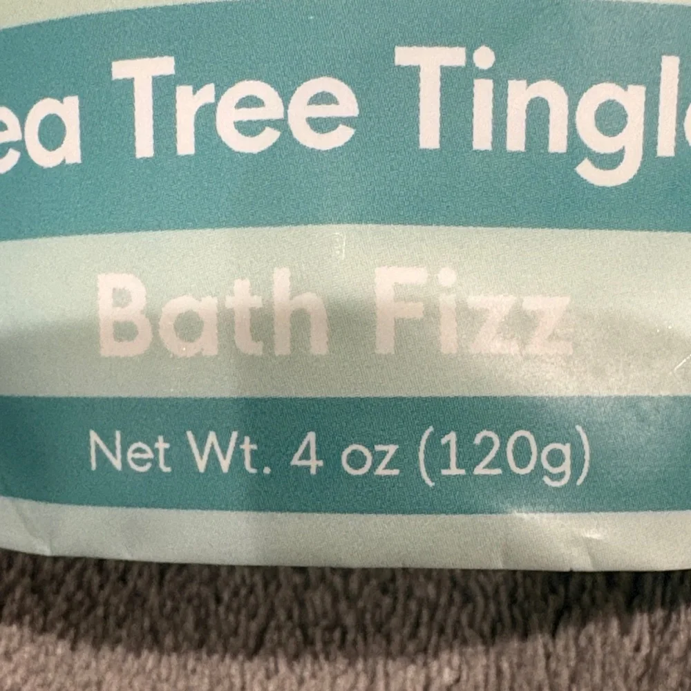 Thanks Naturals Tea Tree Tingle Bath Fizz 4oz 100% Natural and Vegan